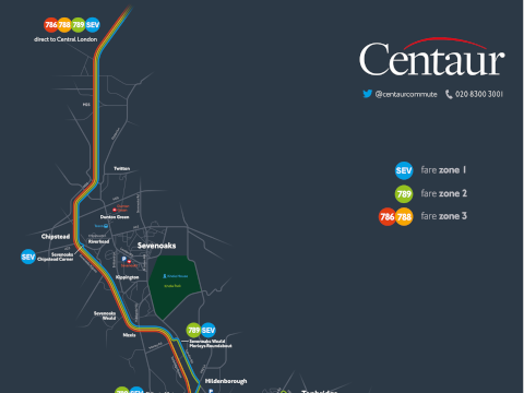 Centaur routes in Kent